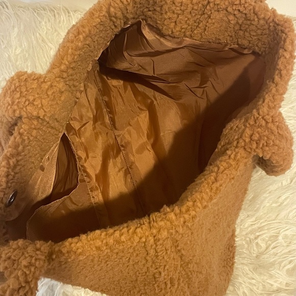 Victoria’s Secret PINK Brown Sherpa Teddy Tote - Picture 4 of 6